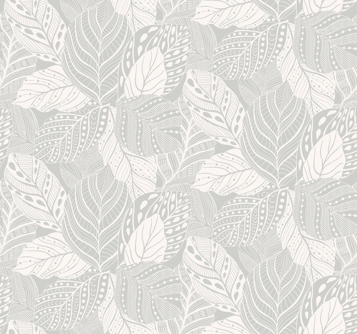 Vinca Grey Botanical Matte Non Woven Wallpaper - York GO8223