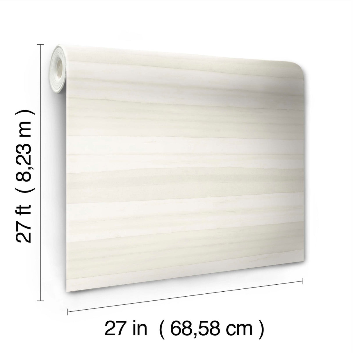 Pandora Leaf White & Off White Striped Wallpaper - York GO8262