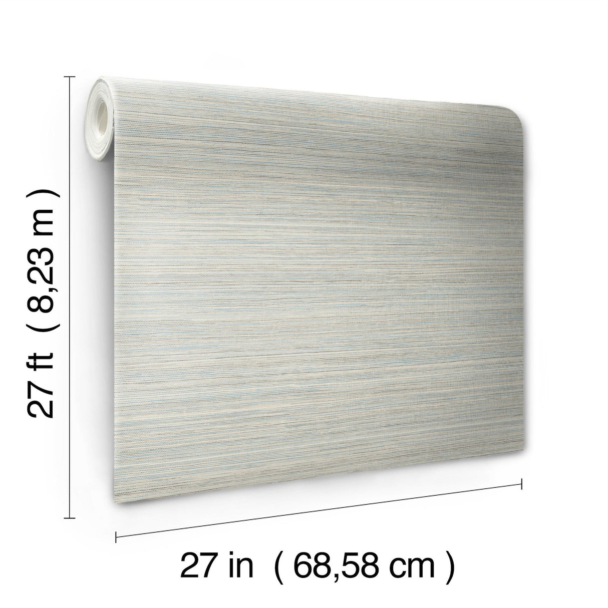 Fountain Grass Blue Faux Grasscloth Prepasted Wallpaper - York GO8302
