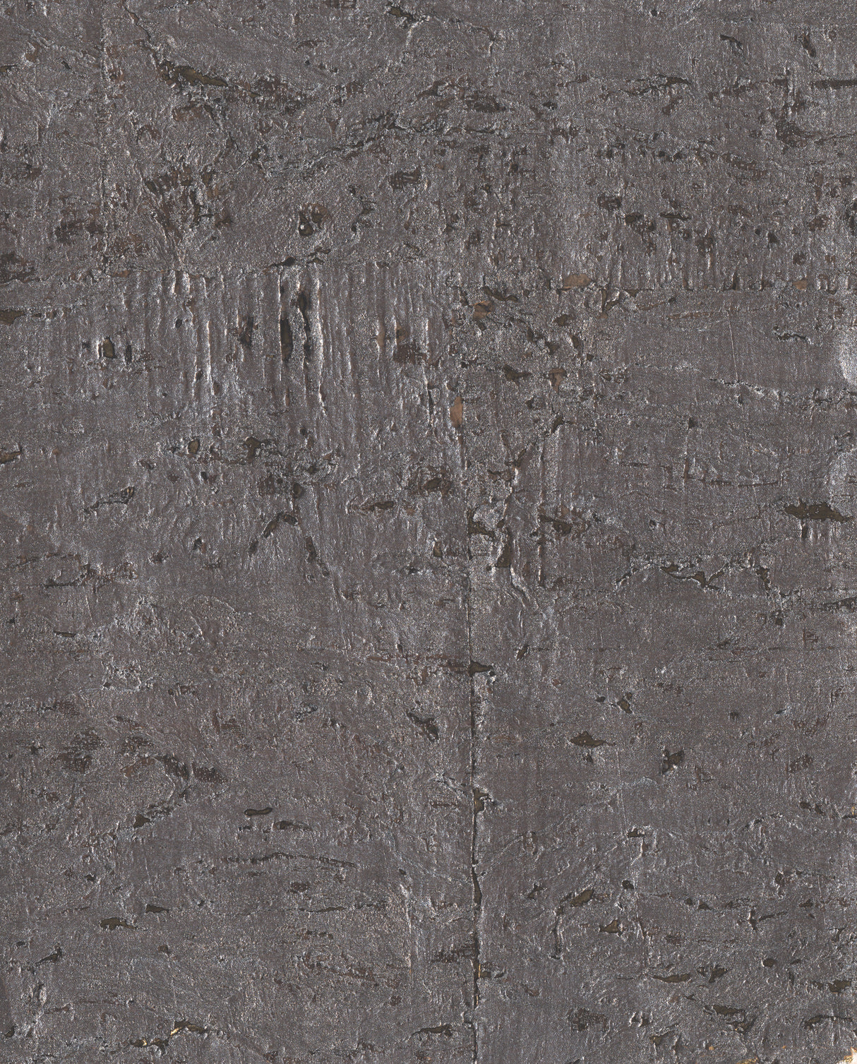 Cork Metallic Wallpaper in dark metallic grey with natural cork texture by York Wallcoverings - GR1098
