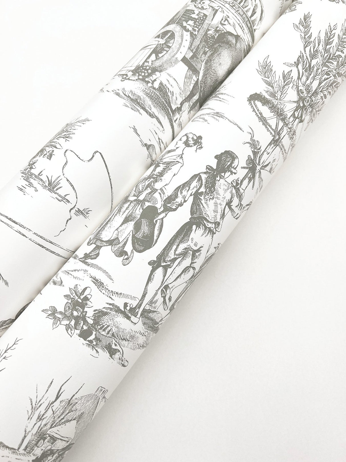 Seasons Toile Grey Wallpaper with Traditional Toile Motif - York GR5922