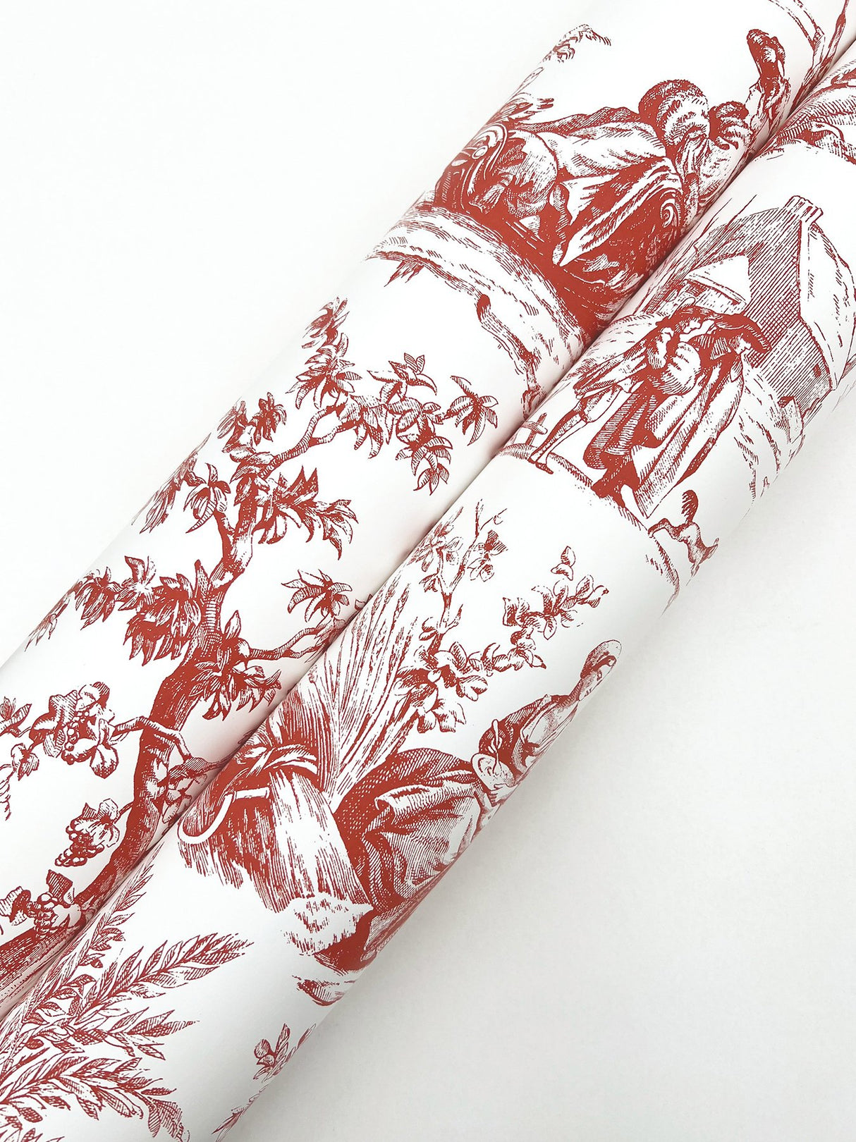 Seasons Toile Scarlet Wallpaper with Traditional Toile Pattern - York GR5925