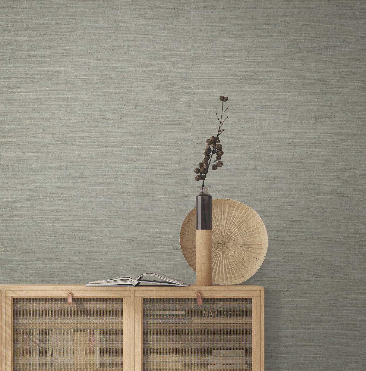 Painted Hemp Light Grey by Ronald Redding Grasscloth Wallpaper – York Designer Series GRL88020