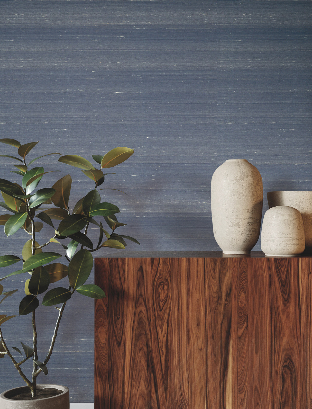 Silk Road Lapis by Ronald Redding Silk Weave Wallpaper – York Designer Series GRL88117