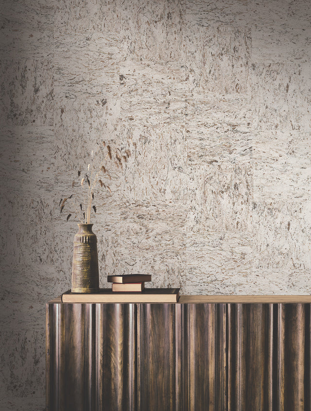 Caldera Cork Silver Birch by Ronald Redding Cork Wallpaper – York Designer Series GRL88203