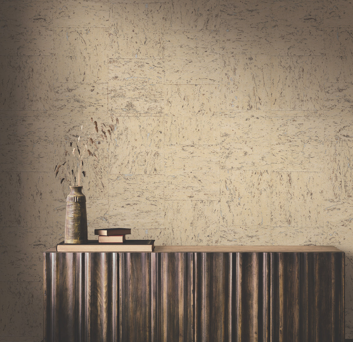 Caldera Cork Whitewash by Ronald Redding Cork Wallpaper – York Designer Series GRL88371