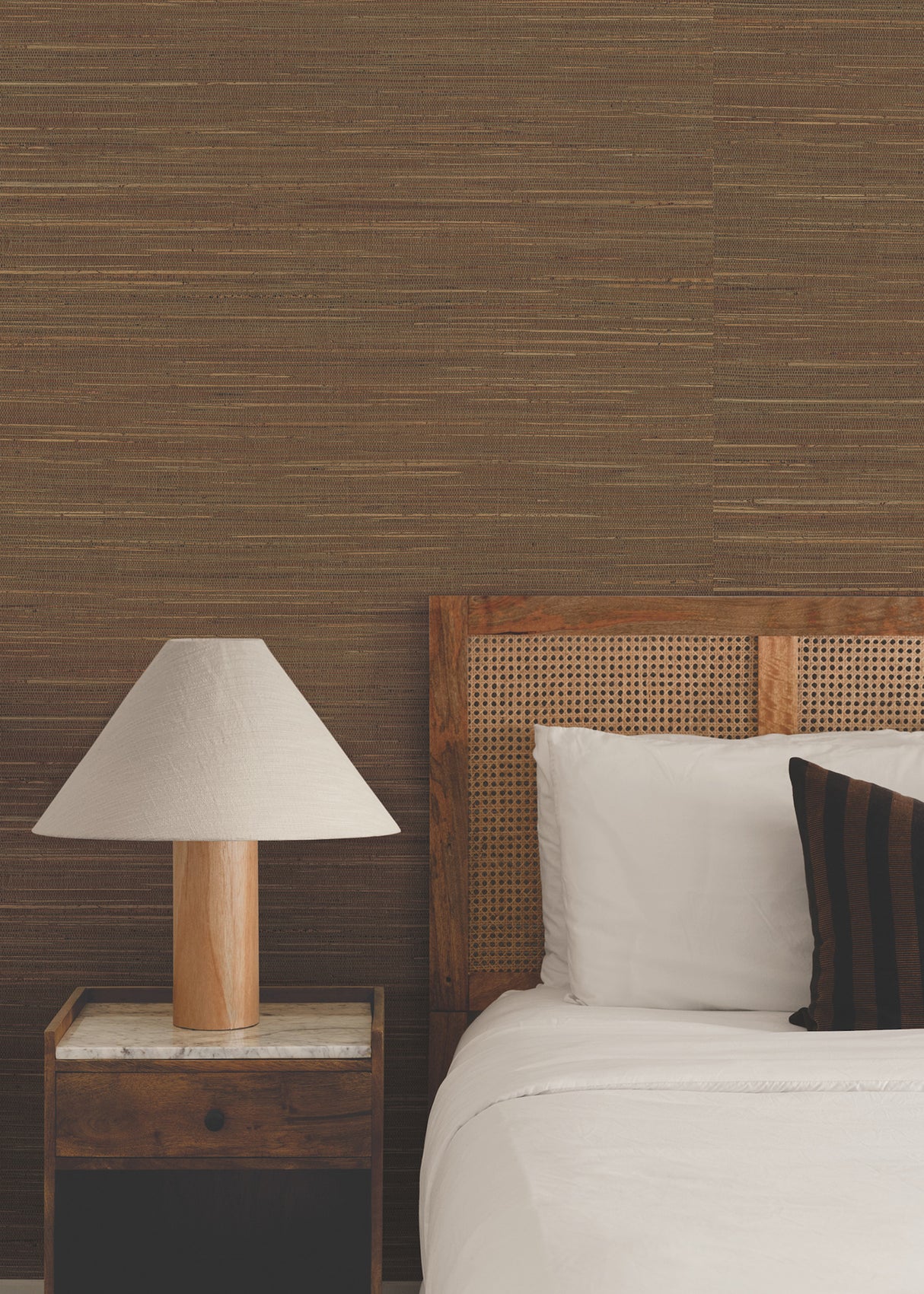 Multicolored Hemp Brown by Ronald Redding Grasscloth Wallpaper – York Designer Series GRL88376