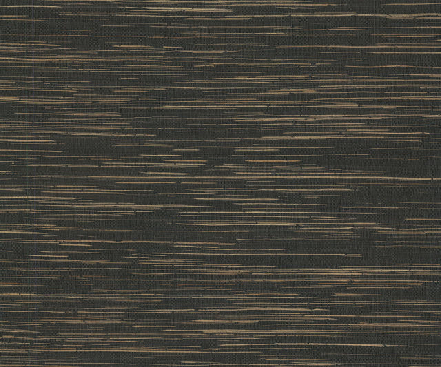Multicolored Hemp Gunmetal grasscloth wallpaper roll, 36 in x 24 ft