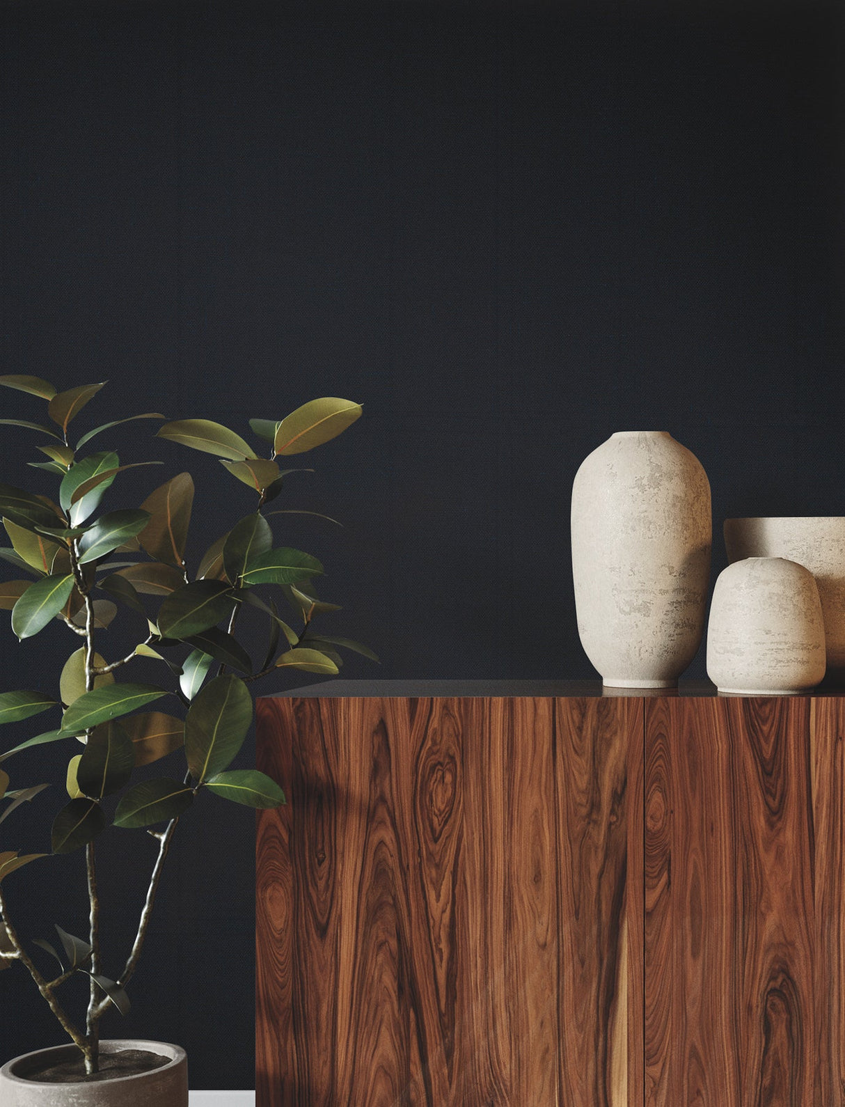 Jute Weave Navy by Ronald Redding Grasscloth Wallpaper – York Designer Series GRL88383