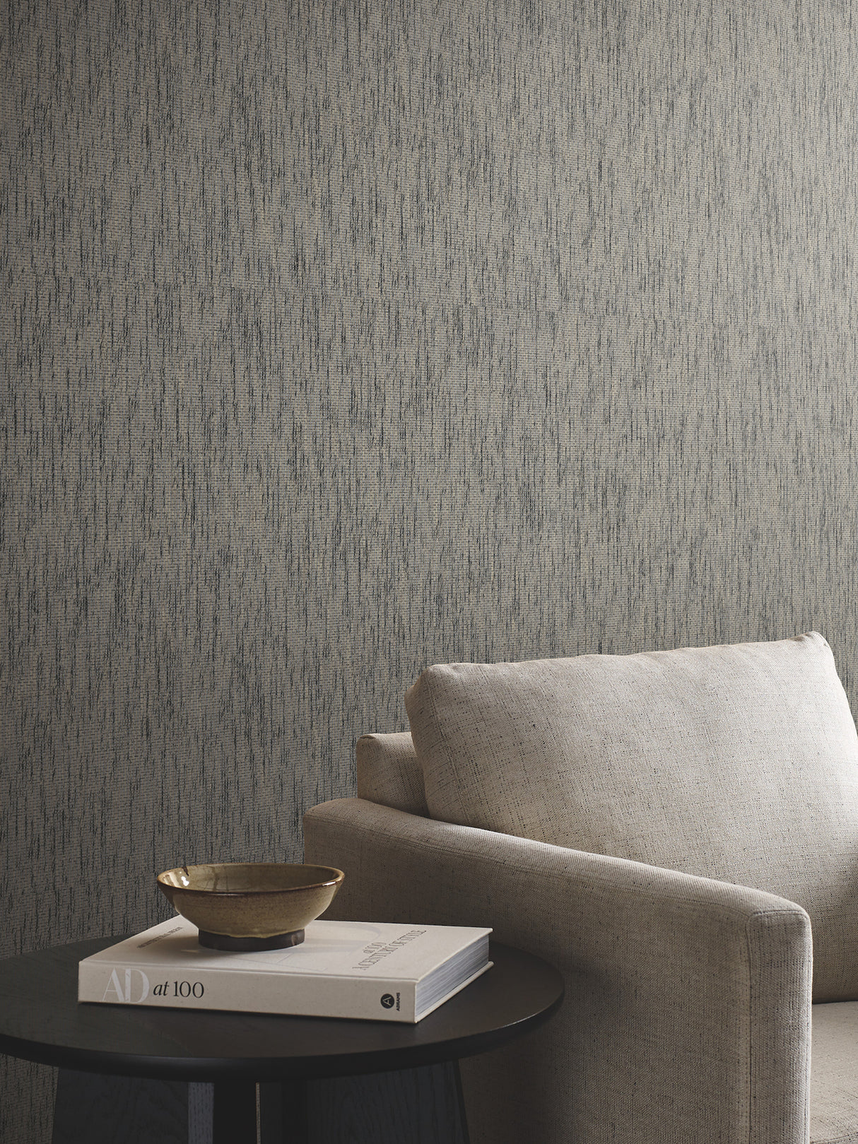 Twist Paperweave Black / Gray by Ronald Redding Paper Weave Wallpaper – York Designer Series GRL88400