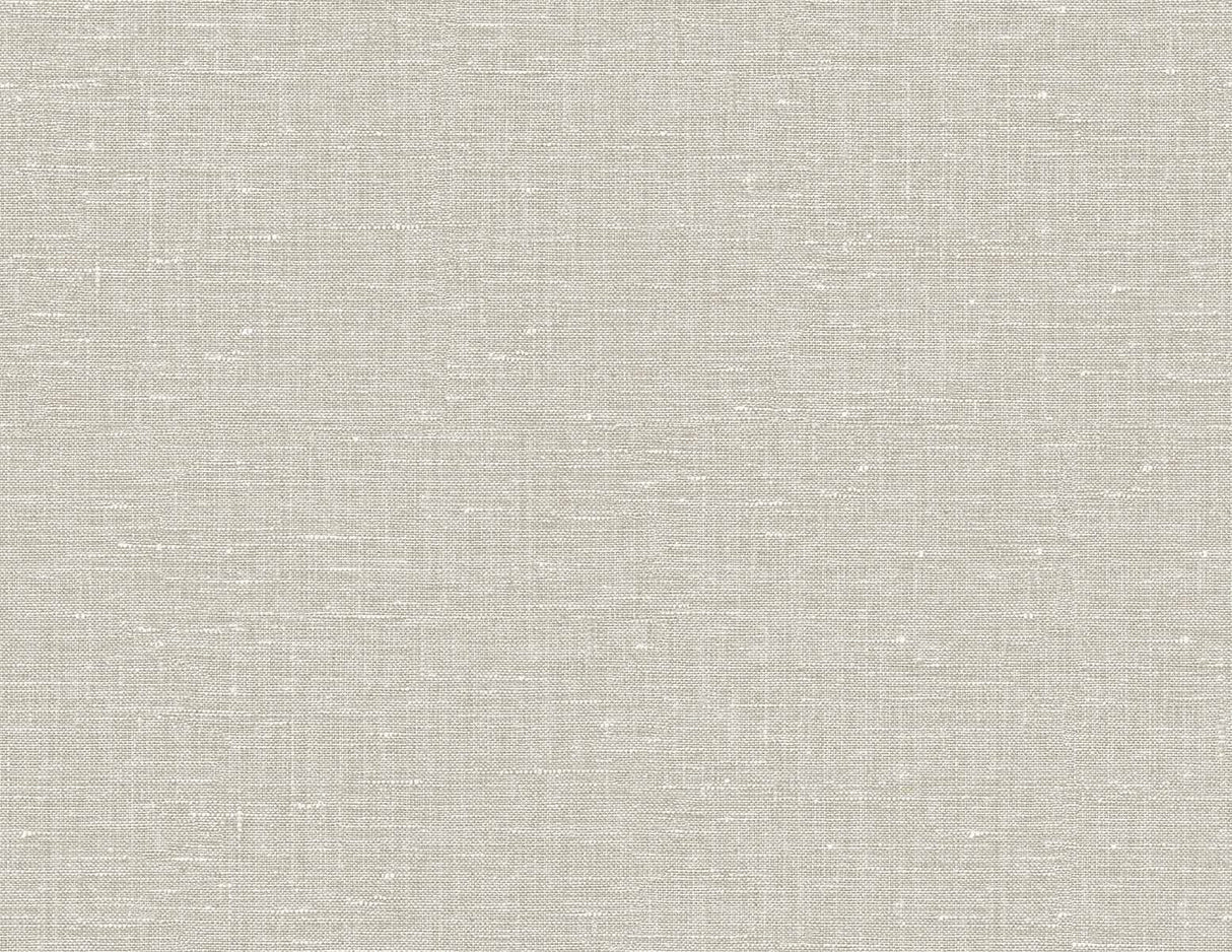 Seabrook Designs Nomi wallpaper in Flax with a matte faux linen texture