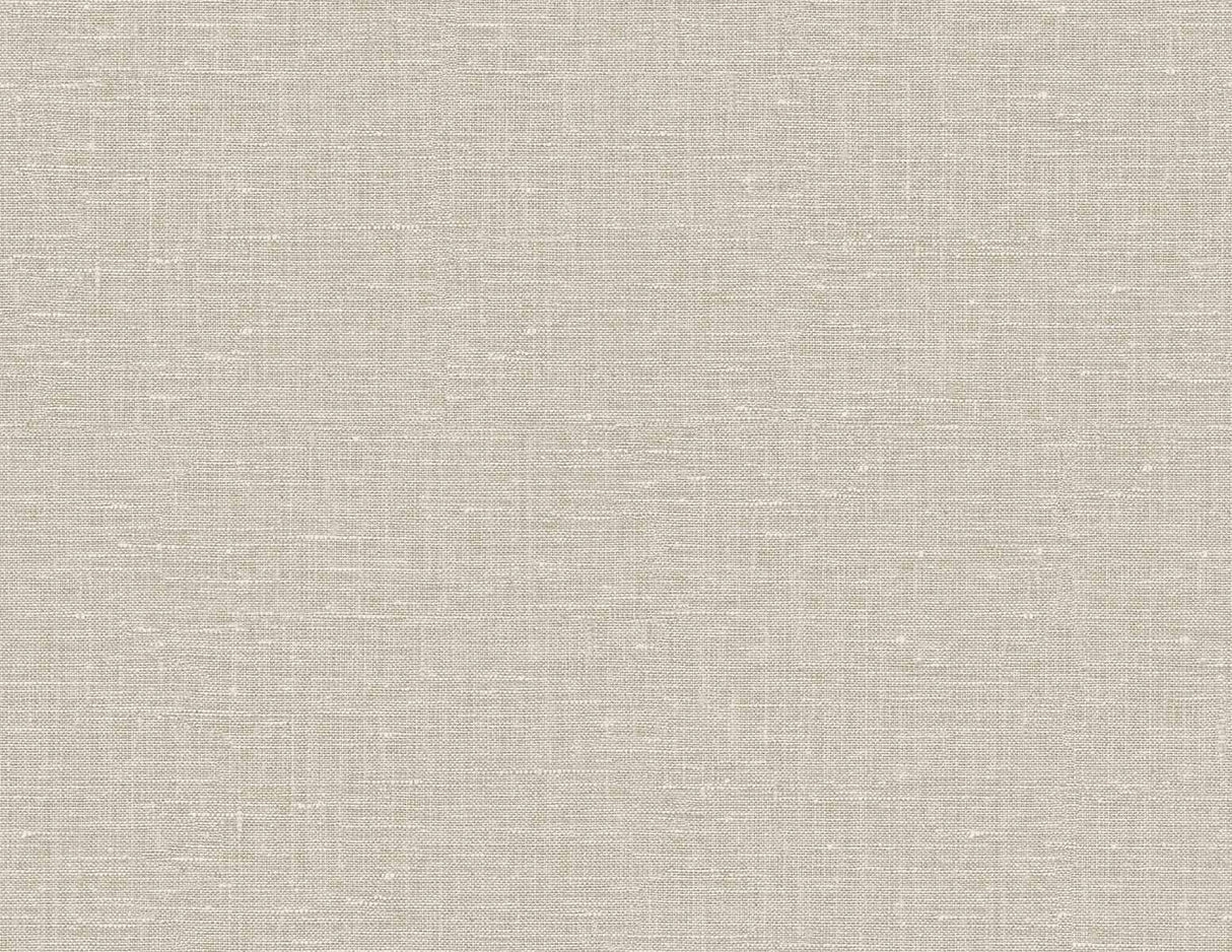 Nomi wallpaper in Alba Beige featuring a matte faux linen texture