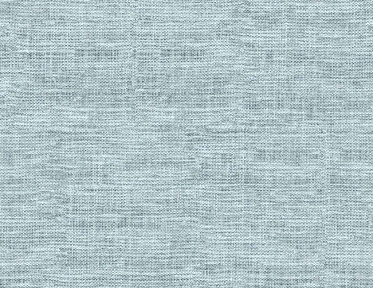 Nomi Frost faux linen texture wallpaper in a matte finish.