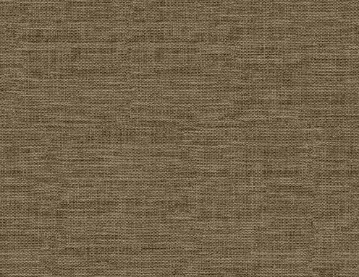 Nomi in Caramel faux linen texture matte Type II vinyl wallpaper by Seabrook Designs