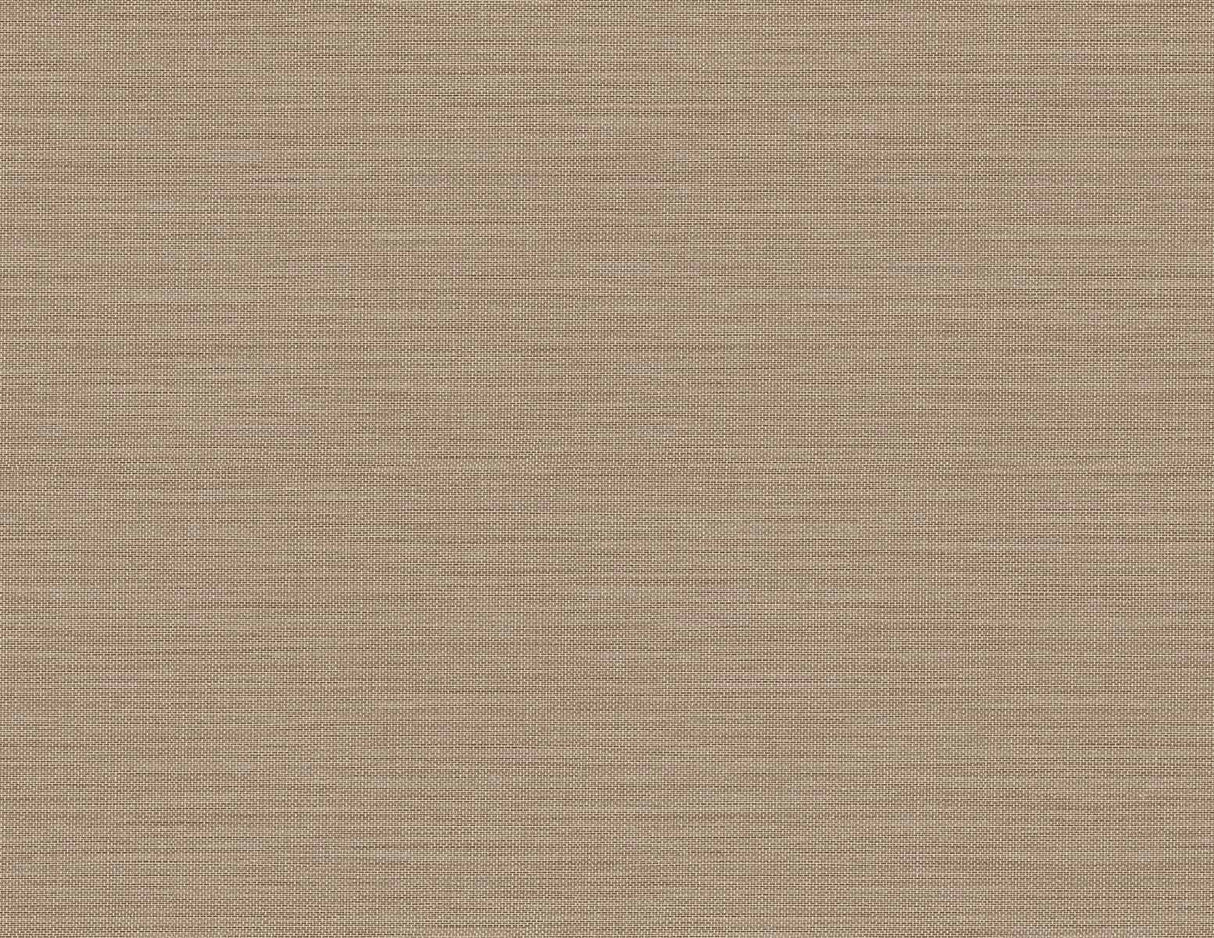 Libeco faux linen texture wallpaper in cinnamon brown