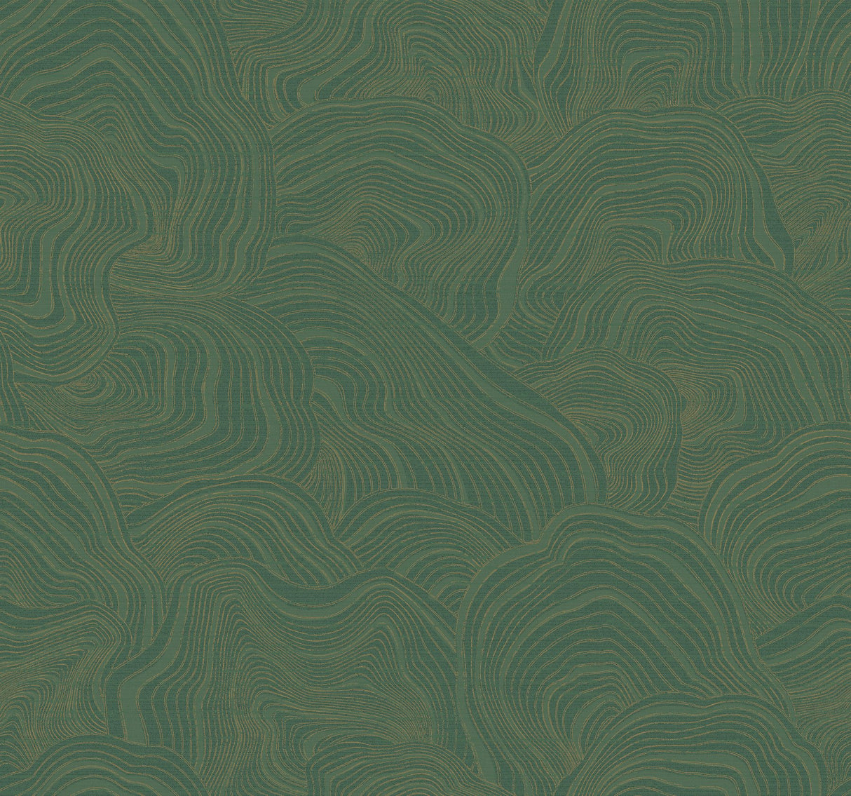 Geodes Green Wallpaper with Metallic Raised-Ink Abstract Motif - York GT4528