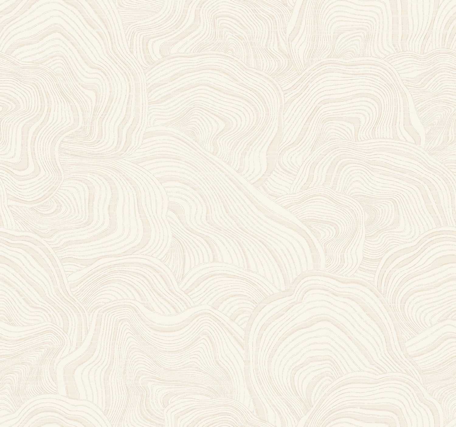 Geodes White Wallpaper with Metallic Raised Ink Bohemian Eclectic Pattern - York GT4529
