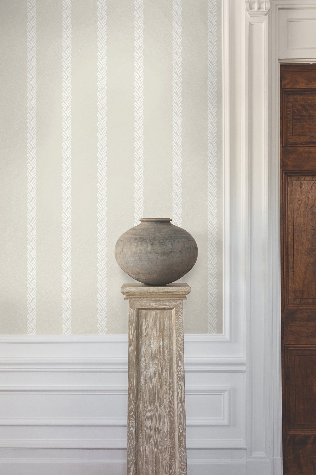 Braided Stripe Tan Wallpaper with Transitional Striped Braided Motif - York GT4545