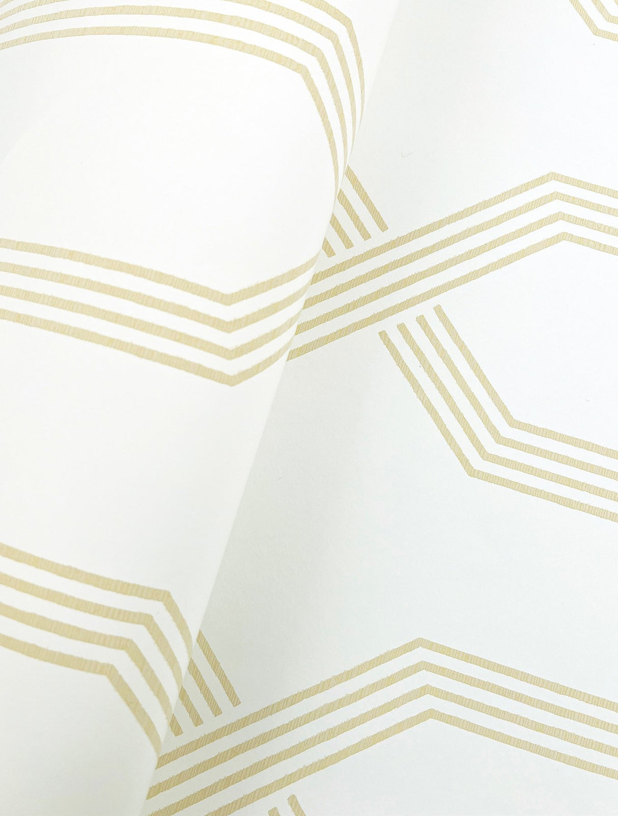 Palisade Yellow Wallpaper with Geometric Diamond Ribbon Pattern - York GT4556