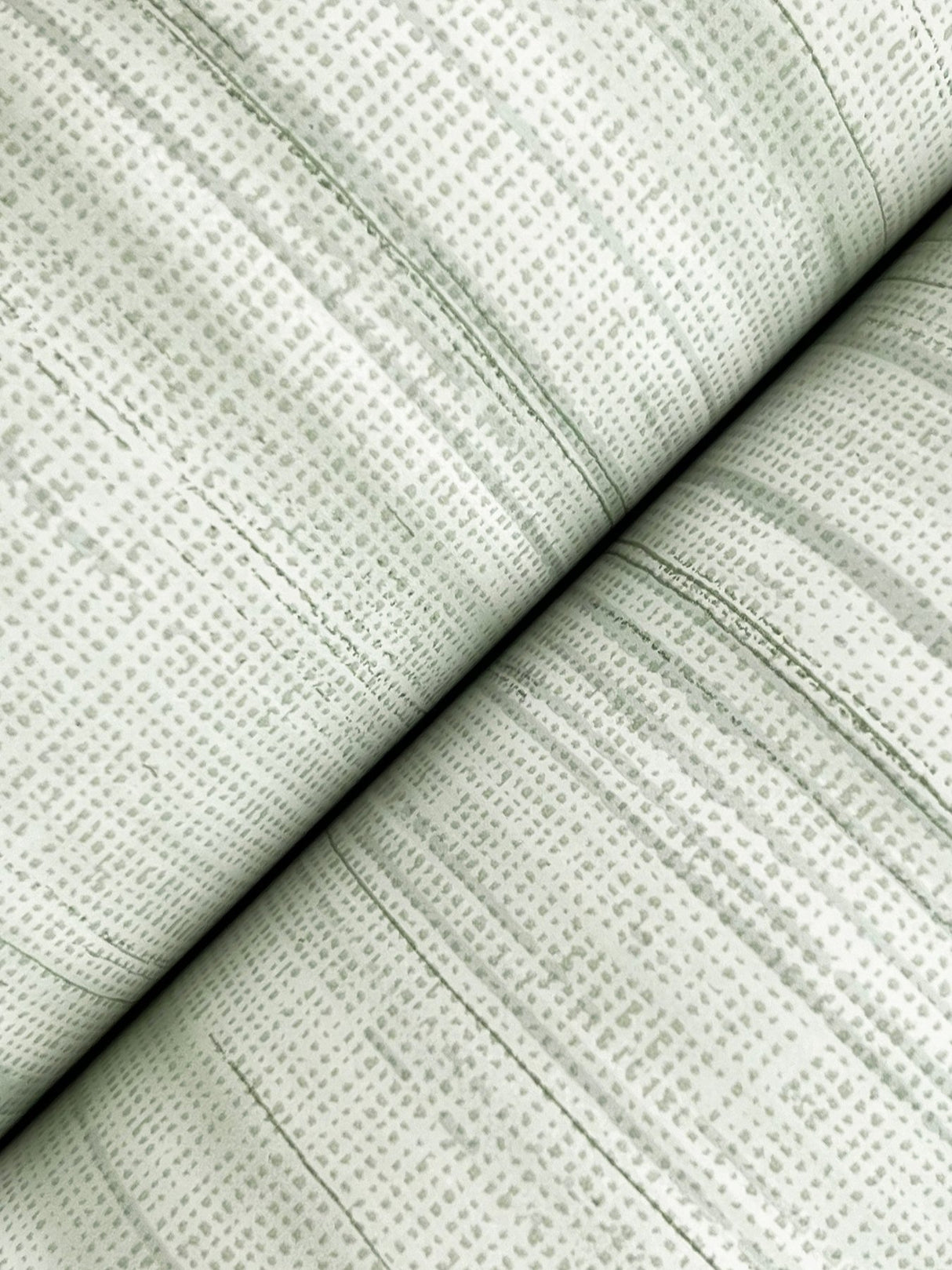 Brushed Linen Green Wallpaper with Weaves Fabric Texture - York GT4561