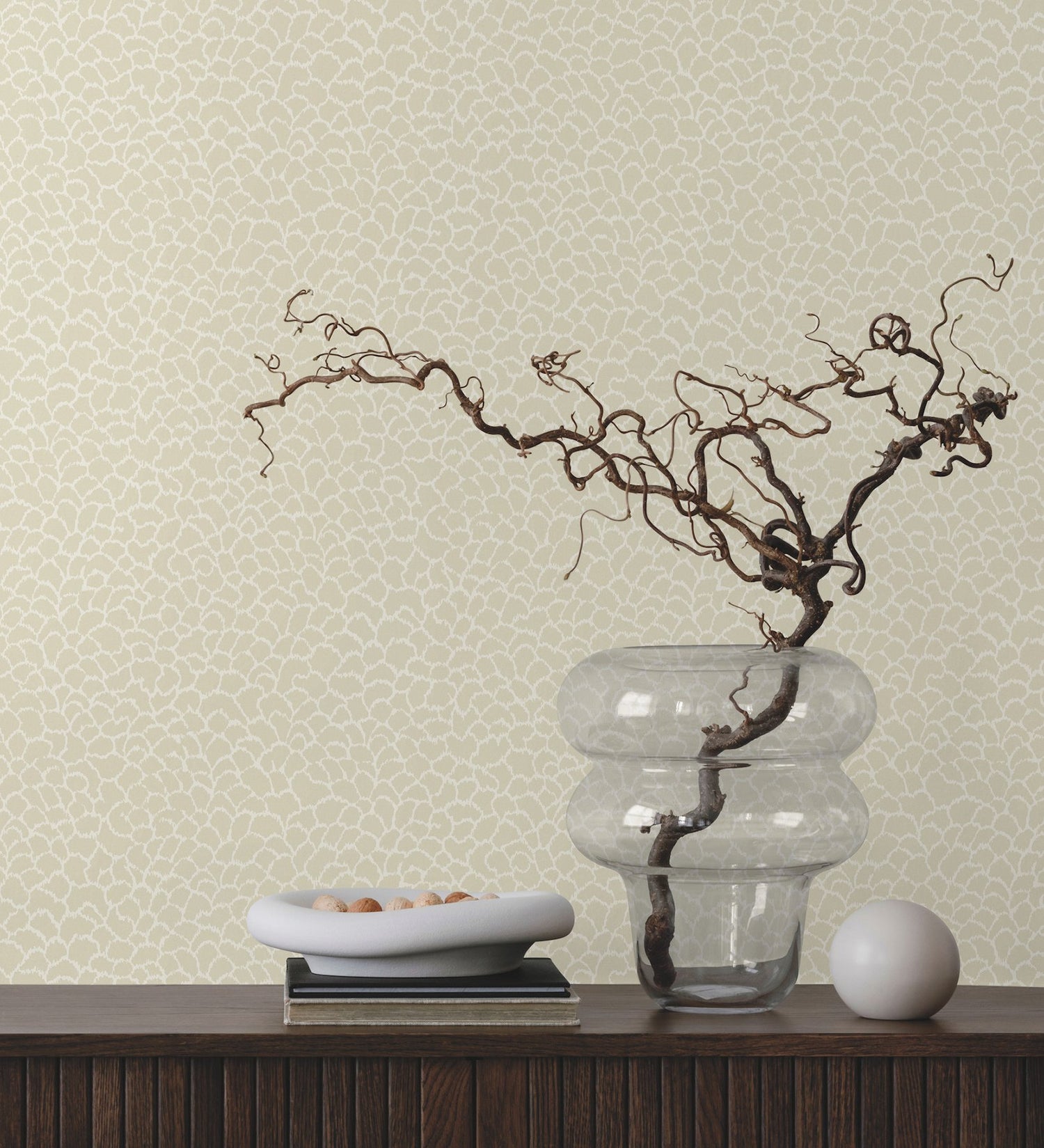 Nadie Linen Beige Textured Wallpaper with Raised Ink Abstract Pattern - York GT4575