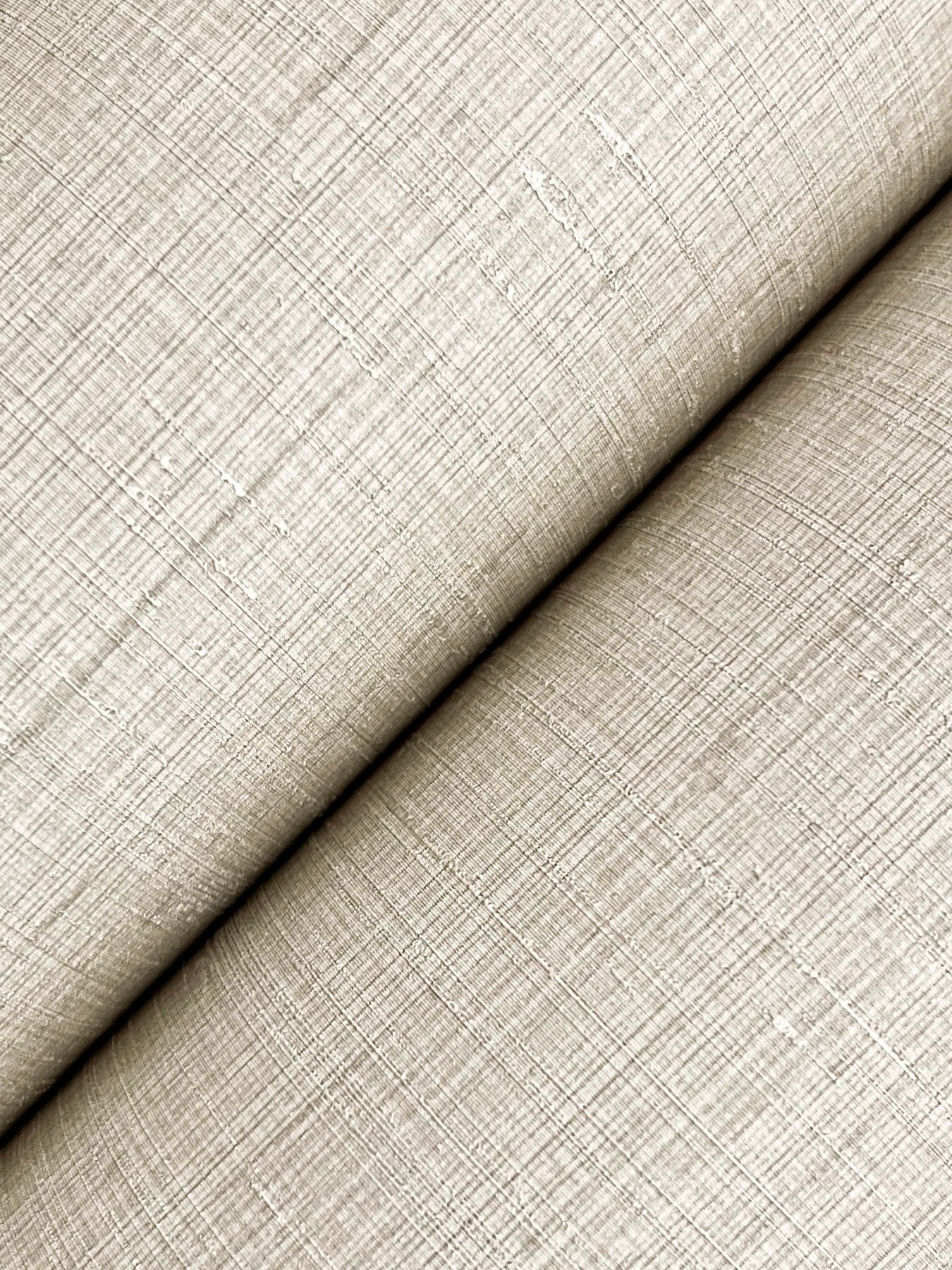 Amari Travertine Beige Wallpaper with Fabric Texture Weave - York GT4593N