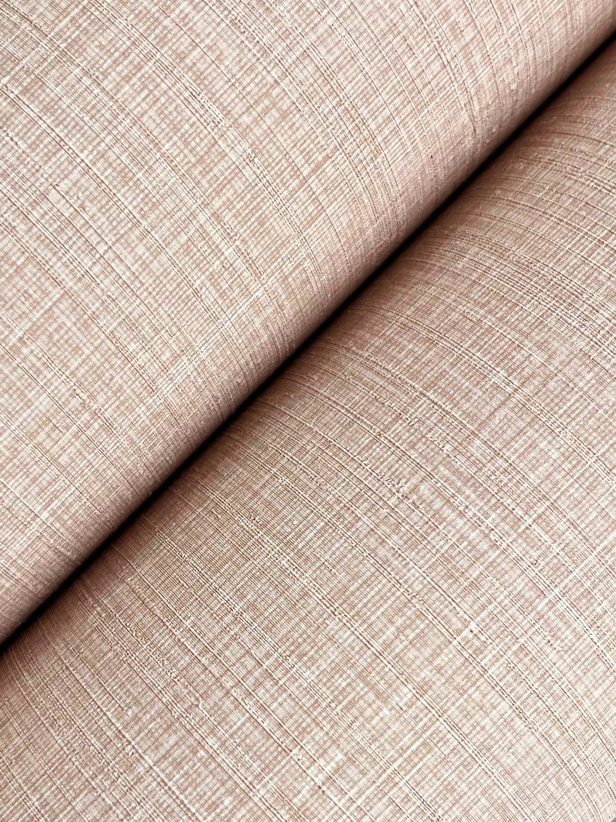 Amari Harmony Pink Fabric-Texture Vinyl Non Woven Wallpaper - Ronald Redding Classics GT4597N