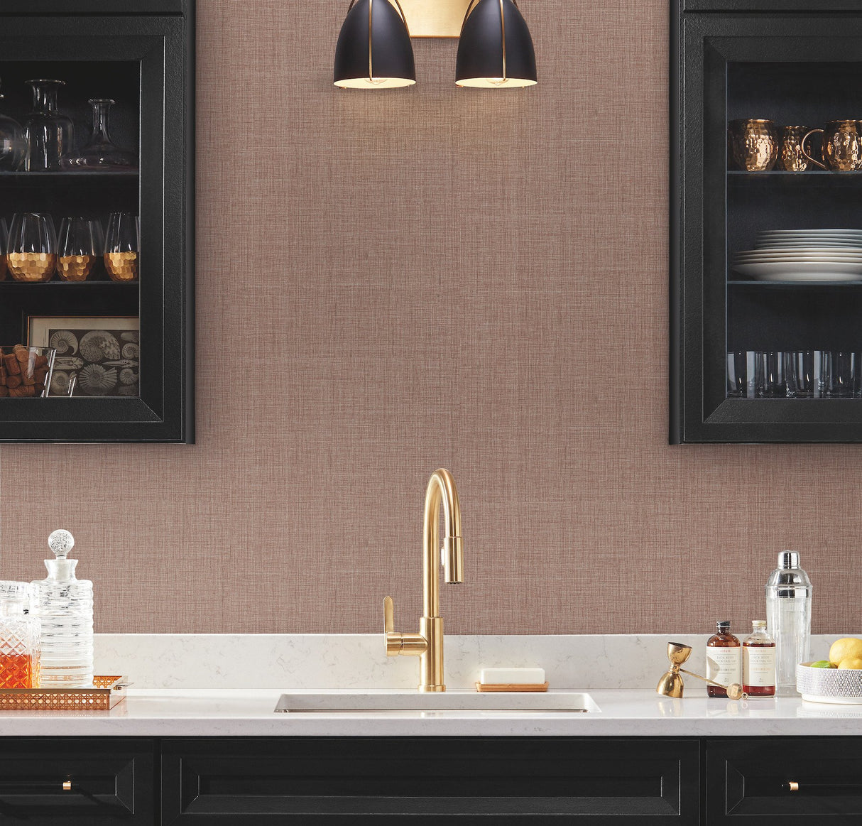 Amari Sedona Weaves Wallpaper in Red, Transitional Style - York GT4599N