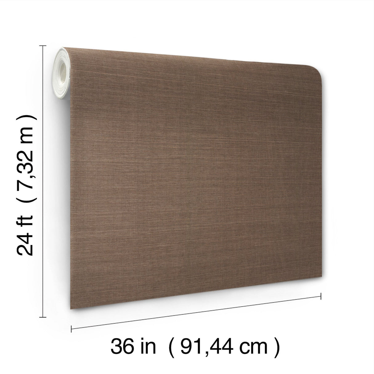 Maguey Sisal Mink Wallpaper in Brown Grasscloth Texture - York GV0108NWFD