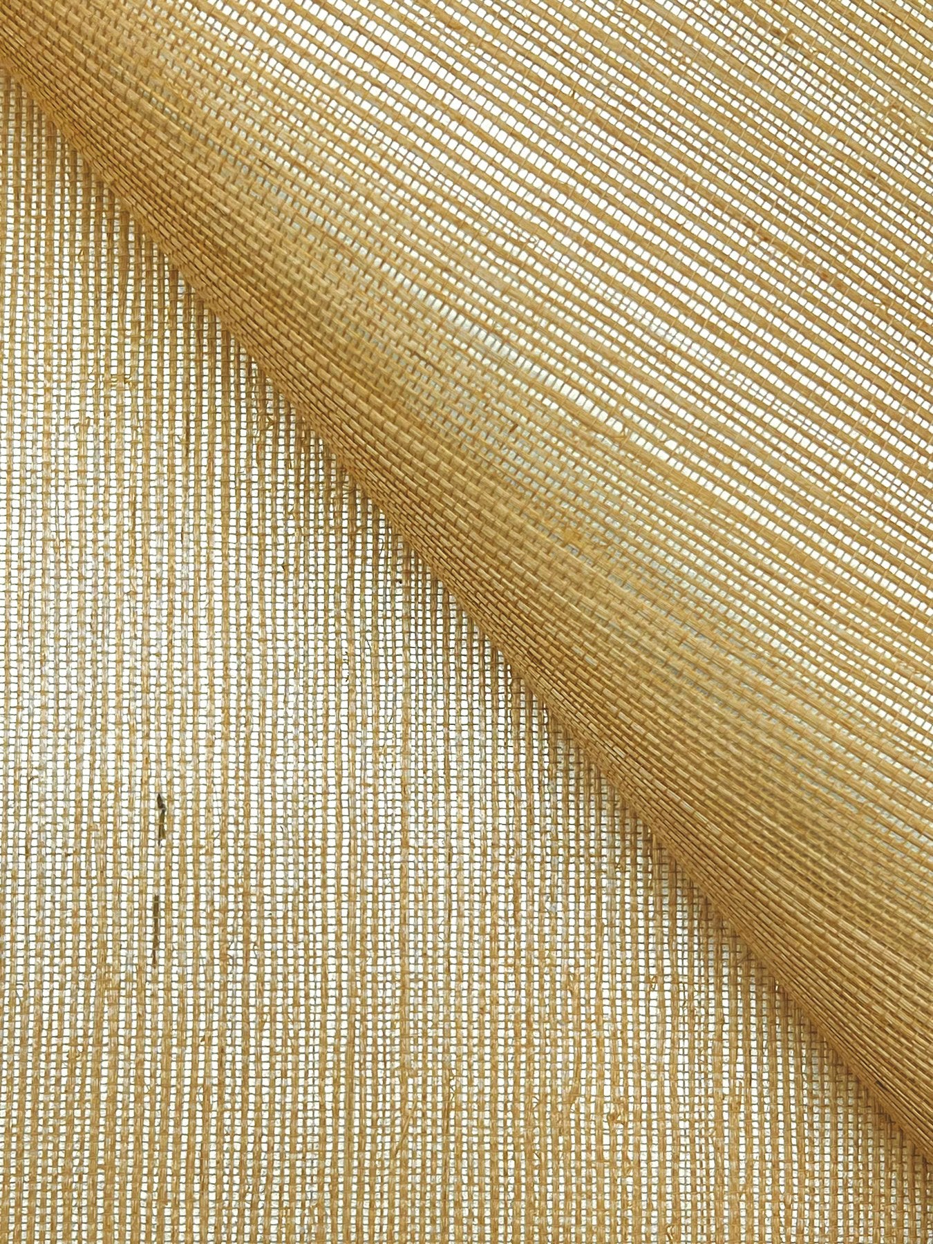 Maguey Sisal Gold Wallpaper with Metallic Sisal Grasscloth Texture - York GV0114NW