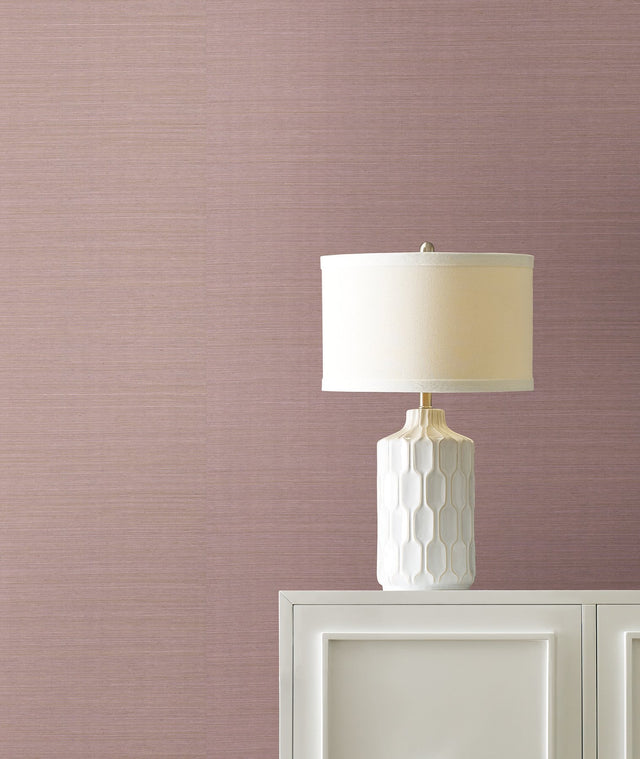 Maguey Sisal Orchid Grasscloth Wallpaper with Traditional Style - York GV0121NW