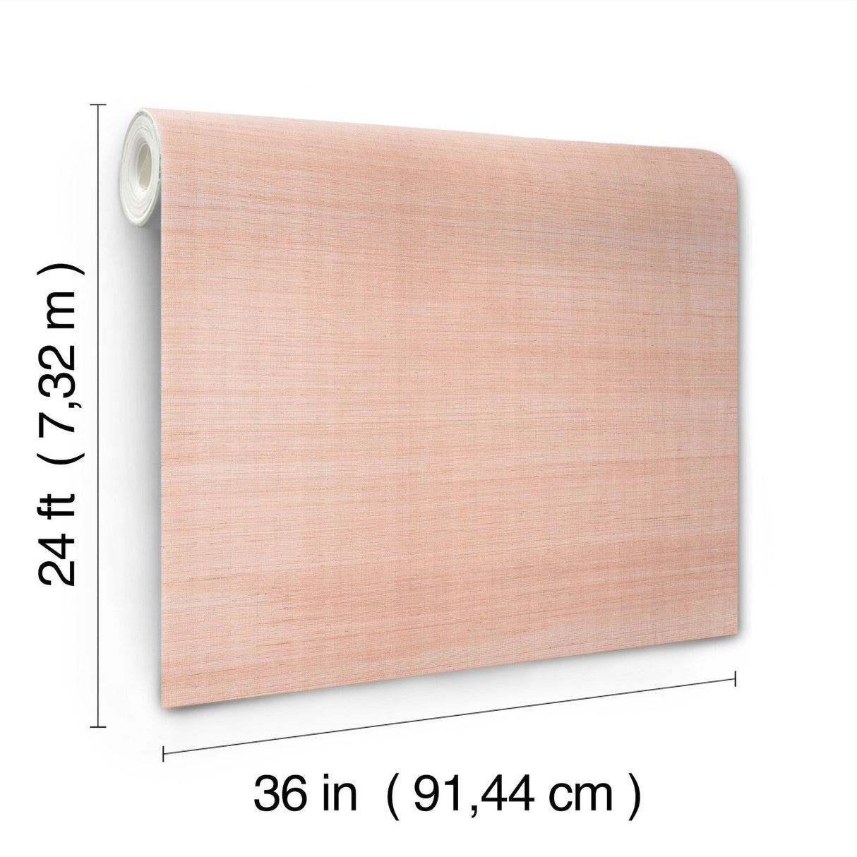 Maguey Sisal Rose Grasscloth Wallpaper with Metallic Effect - York GV0127NW