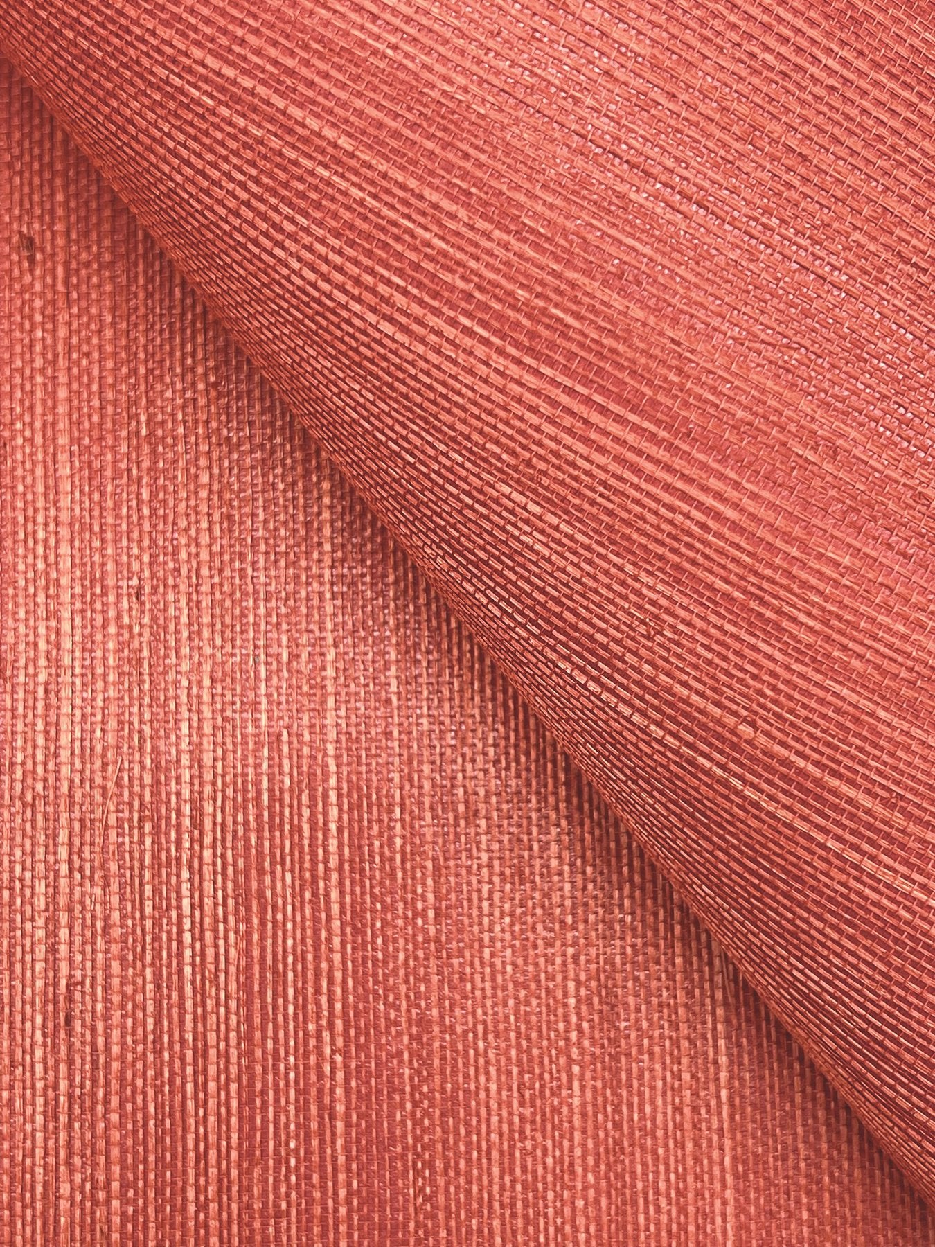 Maguey Sisal Rhubarb Wallpaper with Traditional Grasscloth Texture - York GV0131NW