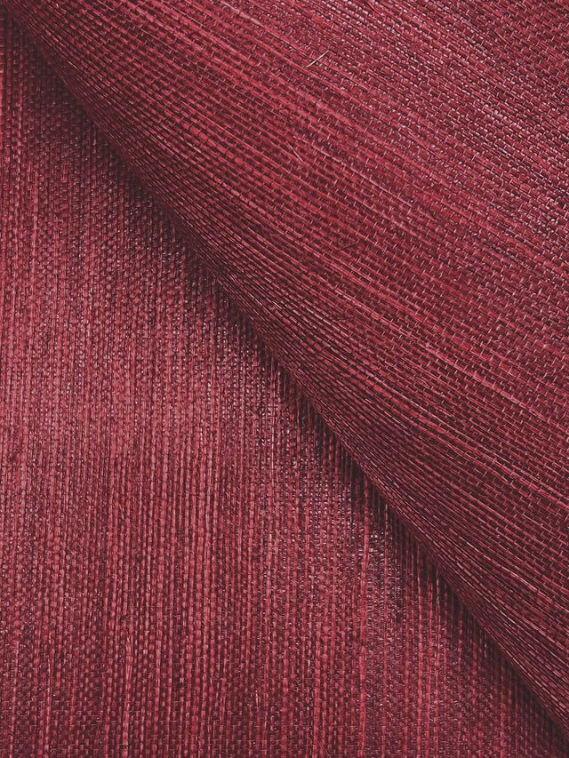 Maguey Sisal Currant Grasscloth Wallpaper in Red - York GV0132NW