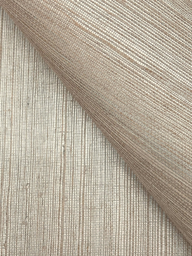 Maguey Sisal Silver Grasscloth Wallpaper with Metallic Effect - York GV0135NW