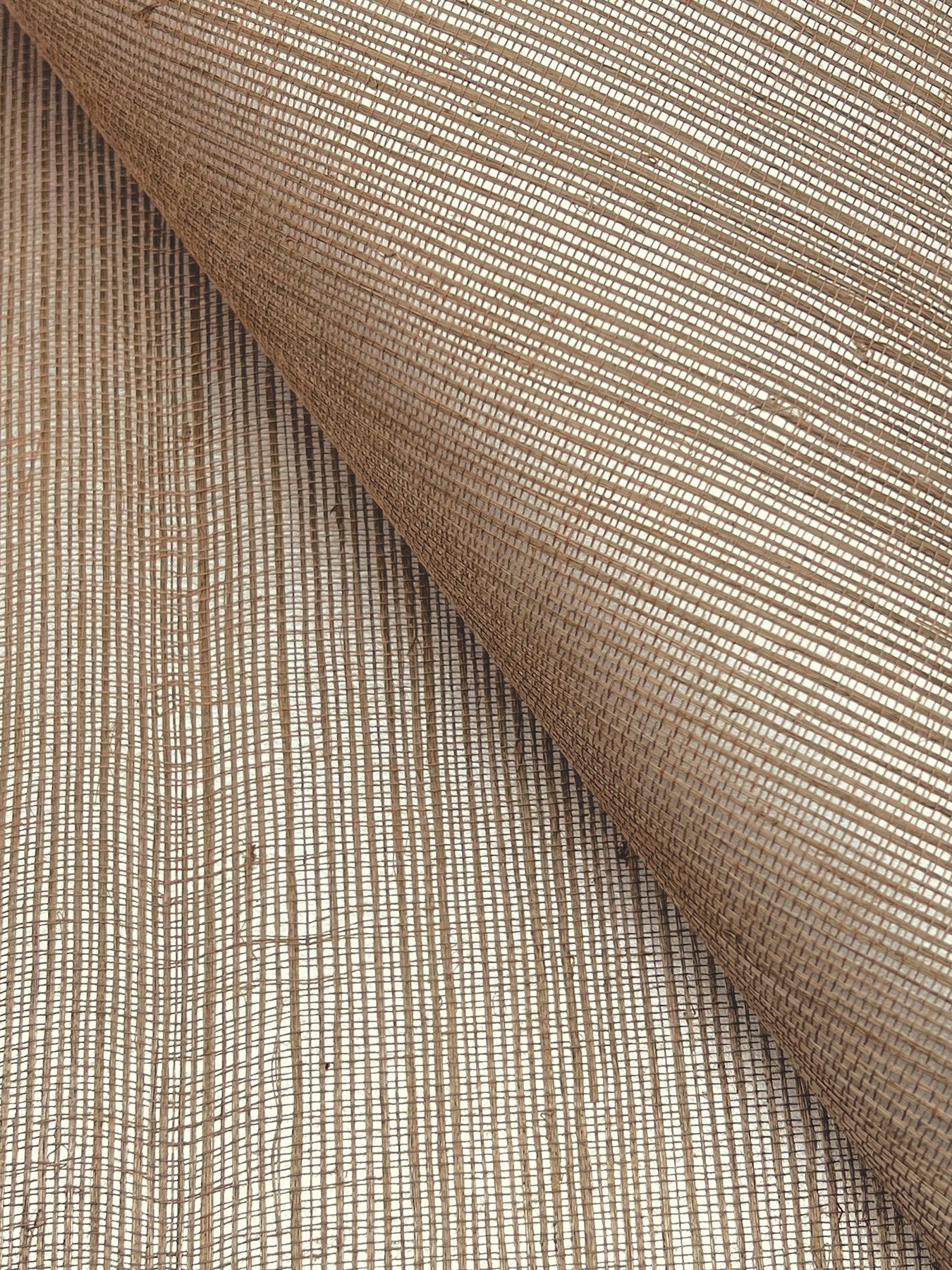Maguey Sisal Beige Wallpaper with Metallic Grasscloth Texture - York GV0136NW