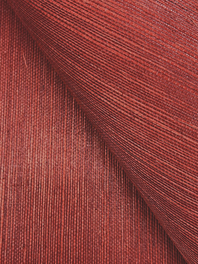 Maguey Sisal Tomato Grasscloth Wallpaper with Traditional Grasscloth Texture - York GV0141NW