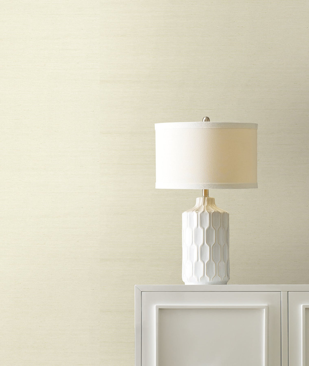 Maguey Sisal Oyster Grasscloth Wallpaper with Metallic Effect - York GV0142NW