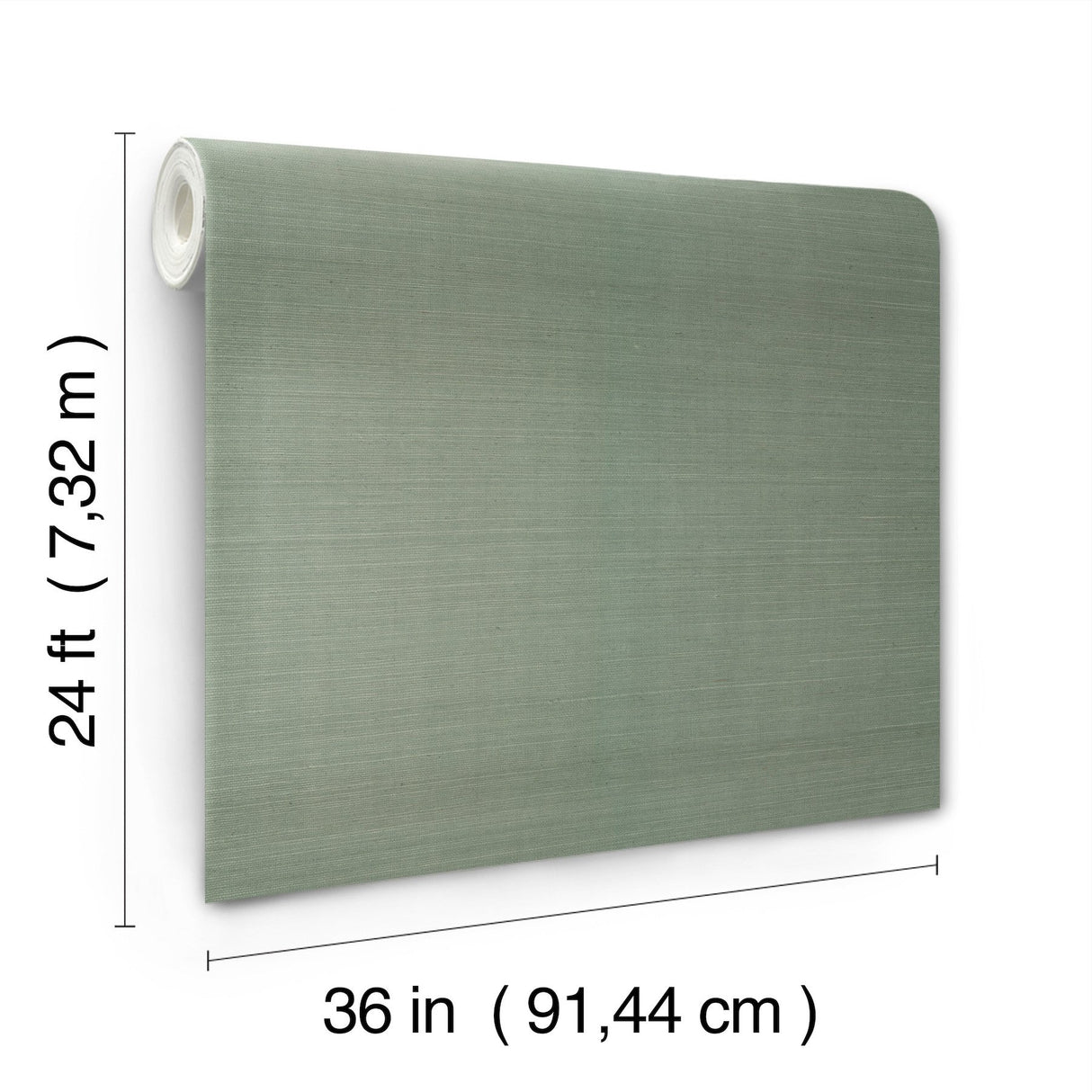 Maguey Sisal Sage Grasscloth Wallpaper, Traditional Style - York GV0146NW