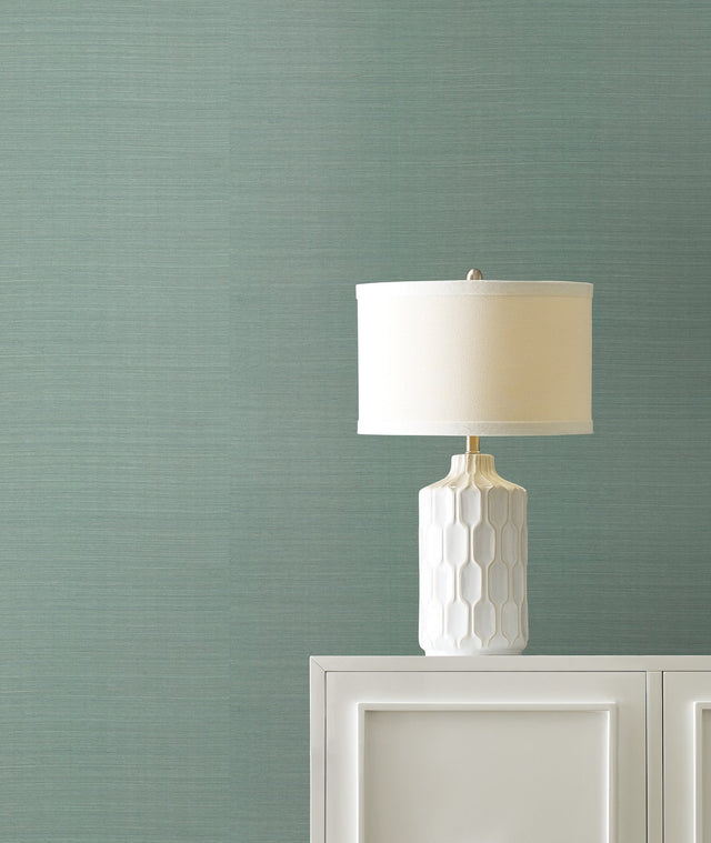 Maguey Sisal Spruce Grasscloth Wallpaper with Traditional Style - York GV0152NW