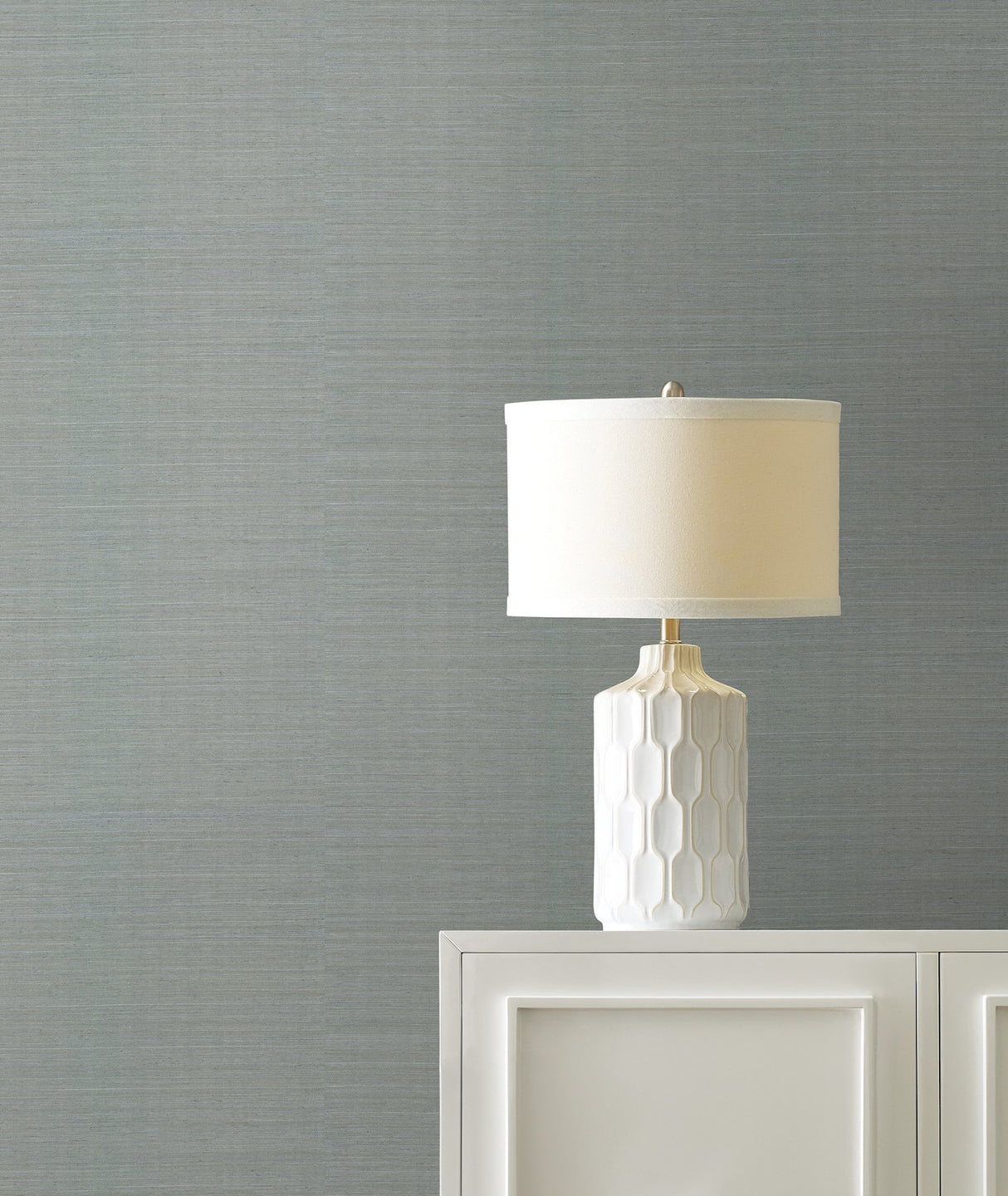 Maguey Sisal Slate Grasscloth Wallpaper with Traditional Non Woven Backing - York GV0158NWFD