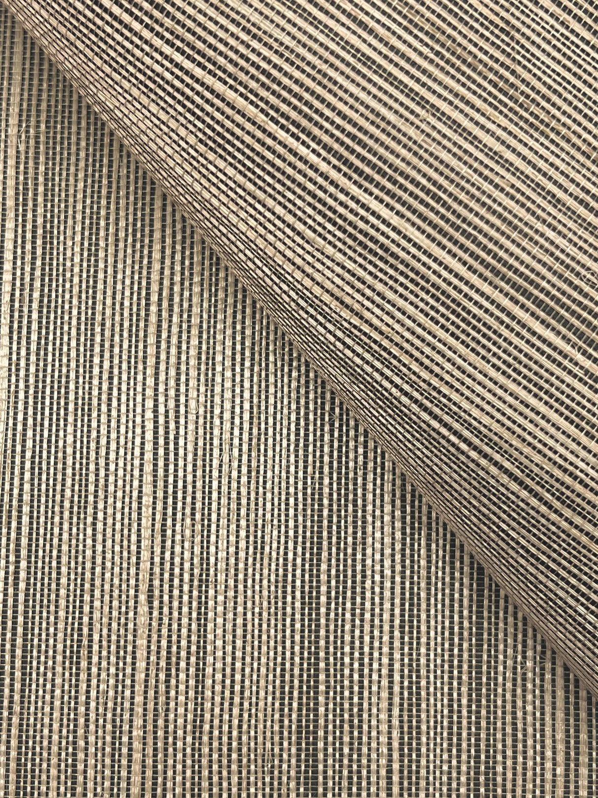 Maguey Sisal Black Grasscloth Wallpaper with Traditional Natural Weave - York GV0177NW
