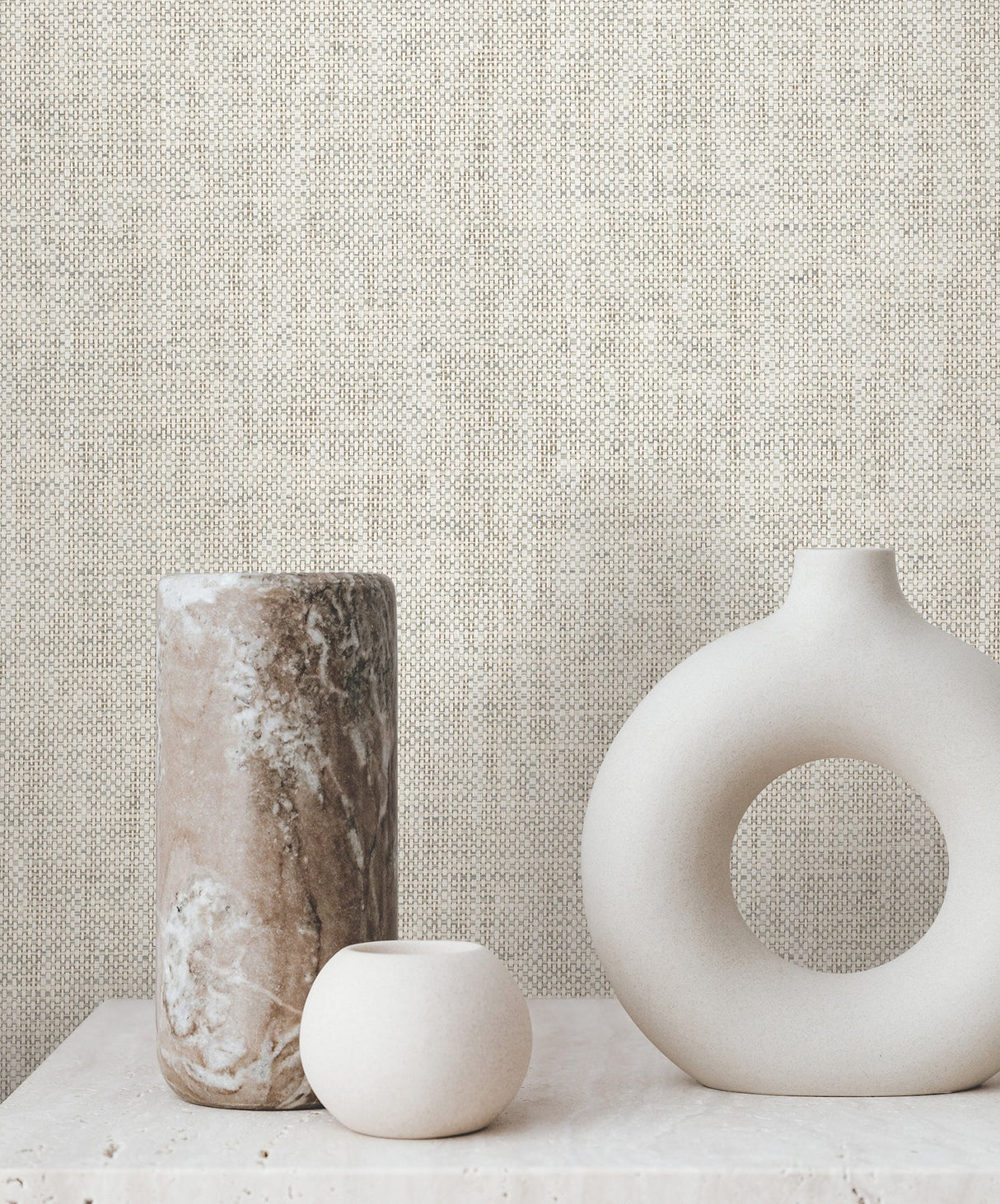 Edo Paperweave Smoke Wallpaper with Traditional Grasscloth Paper Weave Texture - York GV0182