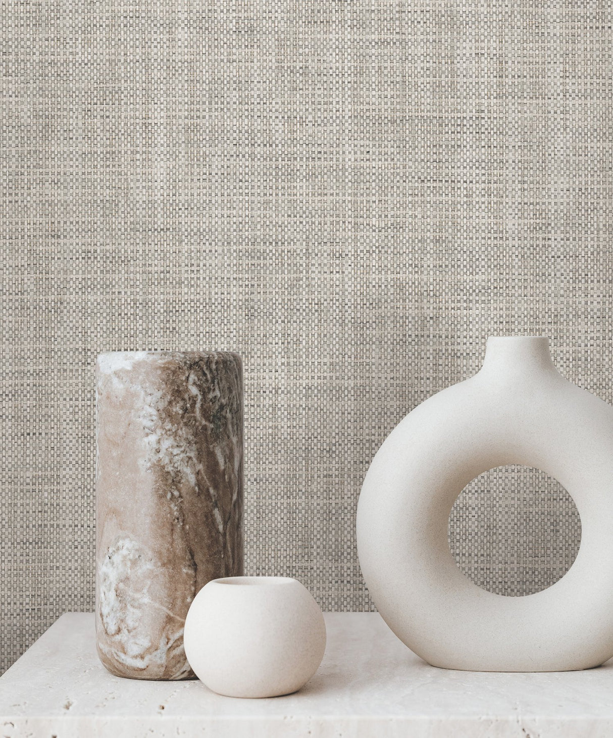 Edo Paperweave Charcoal Wallpaper with Paper Weave Grasscloth Texture - York GV0183