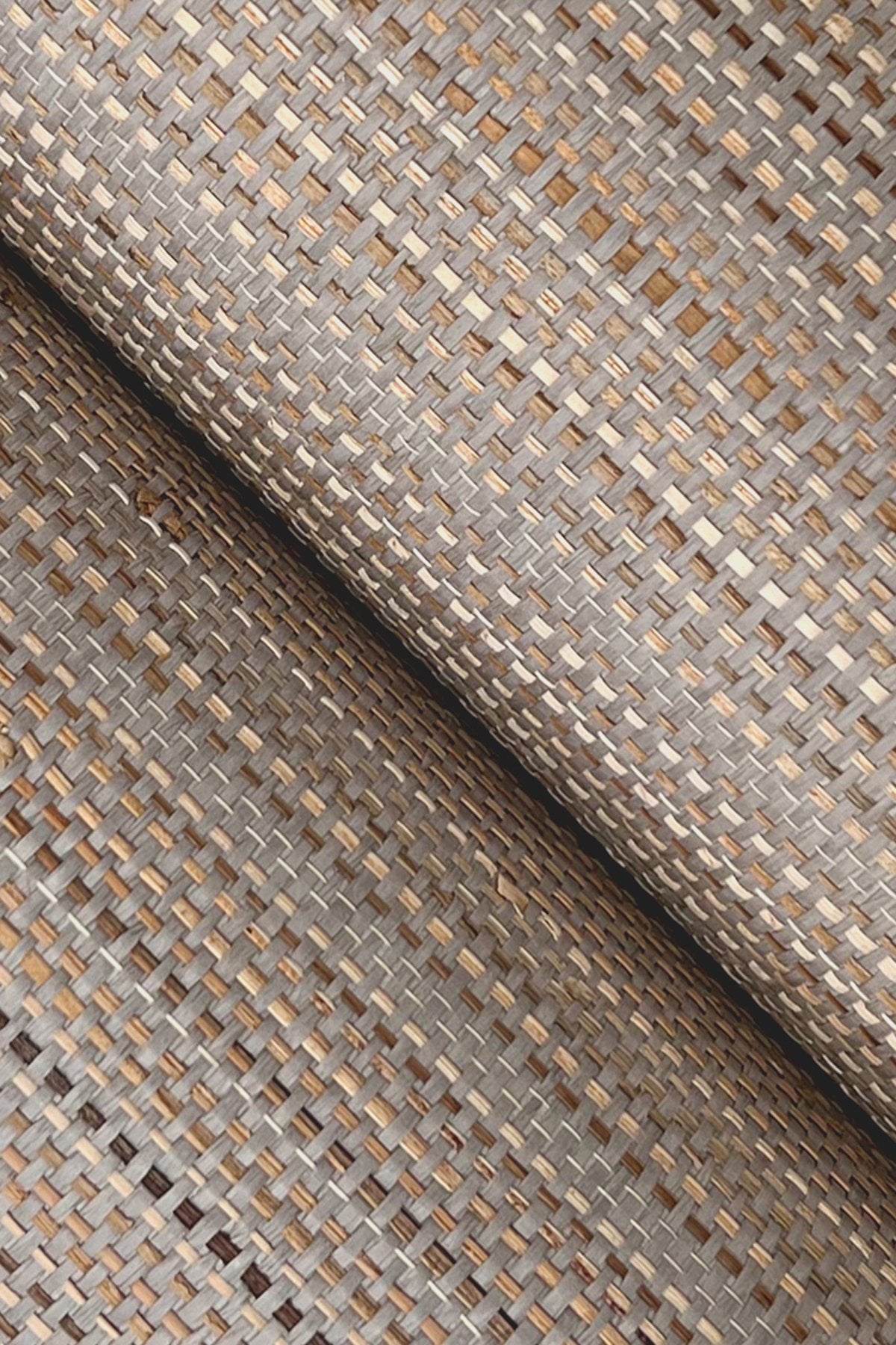 Marled Abaca Grey Grasscloth Wallpaper - Ronald Redding GV0203