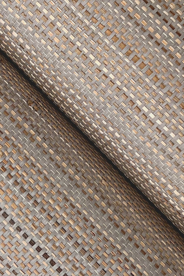 Marled Abaca Grey Grasscloth Wallpaper - Ronald Redding GV0203