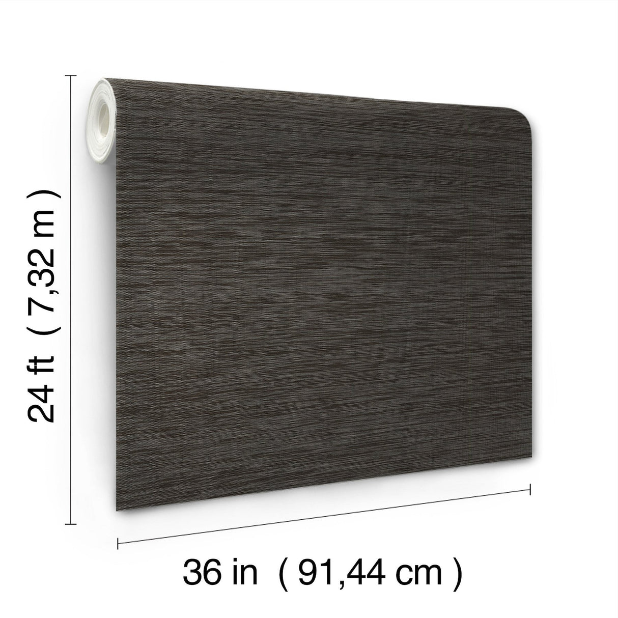 Horizon Paperweave Black Grasscloth Wallpaper - York GV0221
