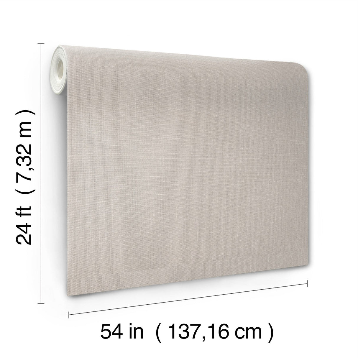 Classic Linen Grey Wallpaper with Woven Linen Texture - York GV0229