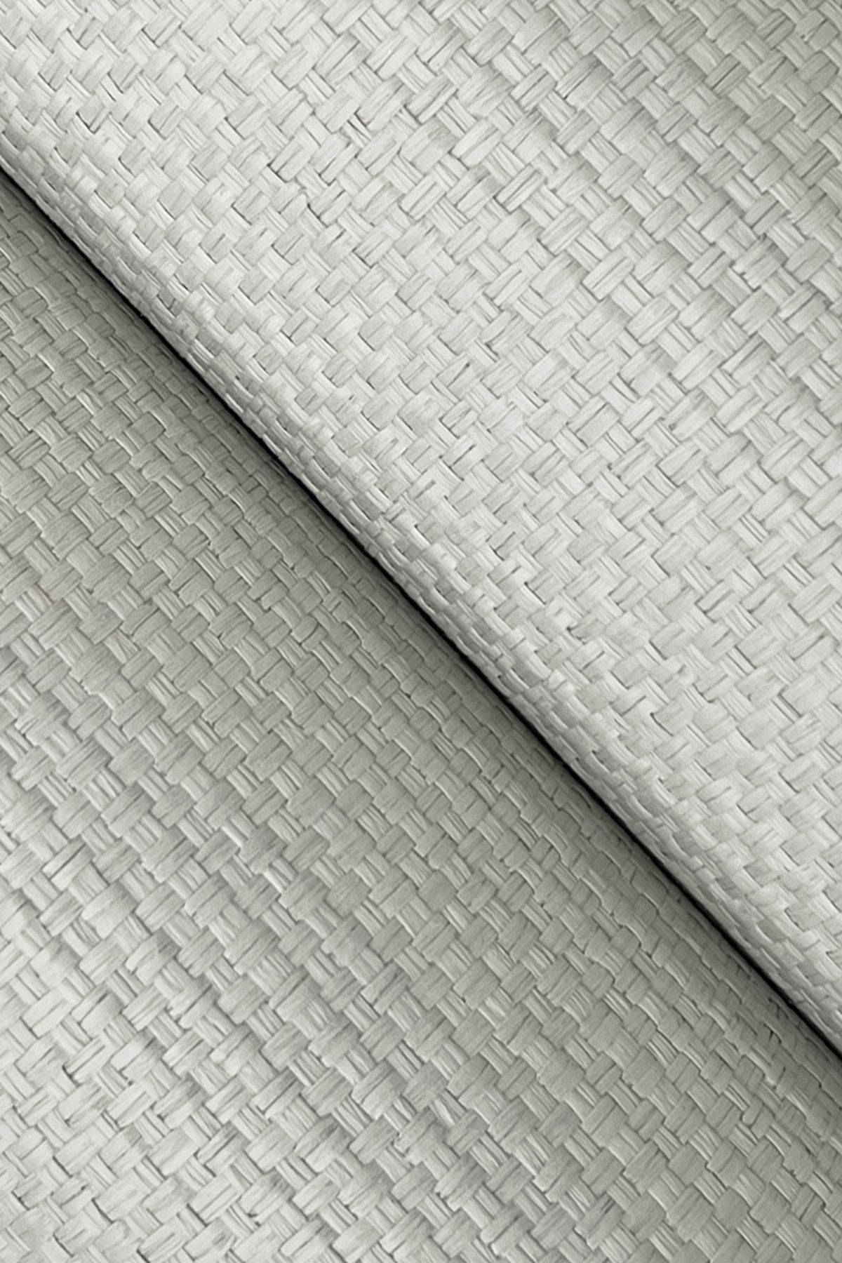Wicker Work Grey Paper Weave Grasscloth Wallpaper - Ronald Redding GV0264