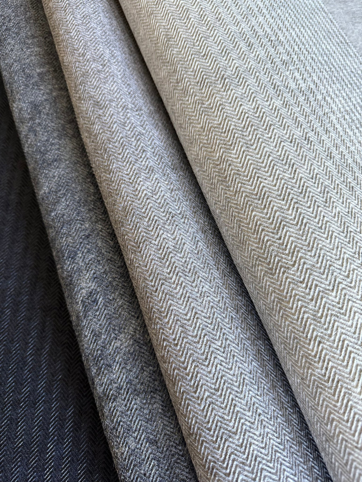 Savile Navy Textured Wallpaper with Herringbone Motif - York HA3654R